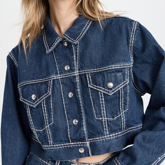 Re/Done Denim Set Skirt Size 26 DenimJacket Size XS NWT - Picture 7 of 8